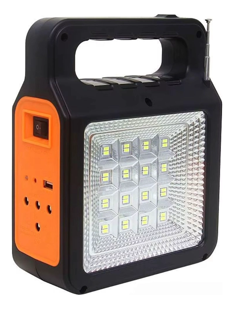 RADIO FM BLUETOOTH LAMPARA LED CARGA SOLAR CAMPING VIAJE LAU - 4