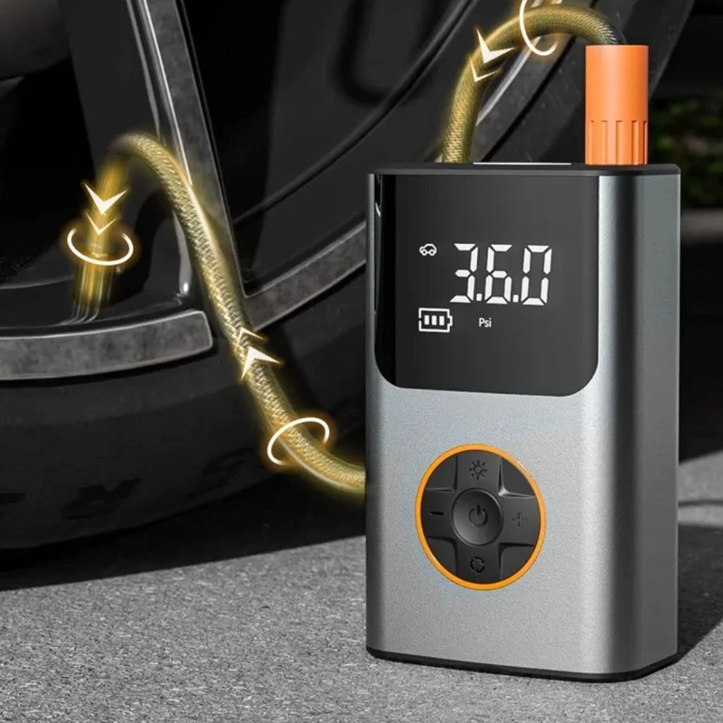 COMPRESOR DE AIRE PORTATIL RECARGABLE MULTIUSOS AUTO LAU - 1