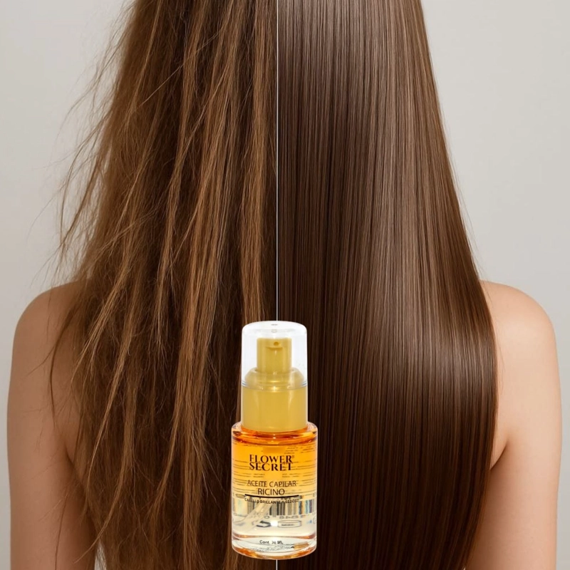 SET 2 ACEITES CAPILAR DE RICINO ELIMINA FRIZZ SUAVIDAD LAU - 2