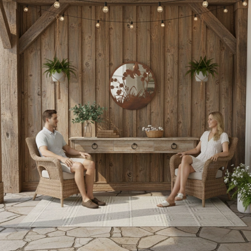 ESPEJO DECORATIVO PARED ARMONIA JARDIN ADORNO MODERNO JHN - 5