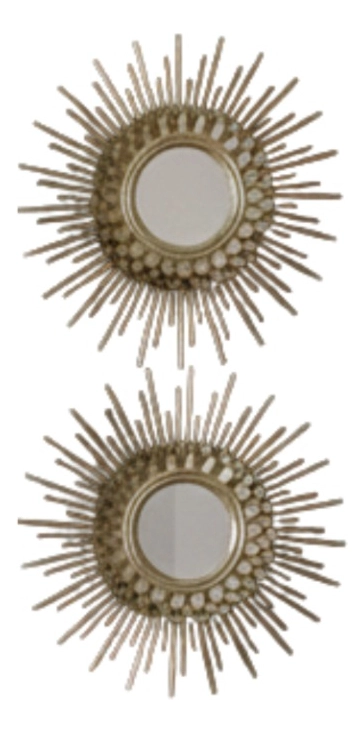 SET 5 PZA ESPEJO DECORATIVO PARED ADORNO MURAL SOLAR JHN - 3