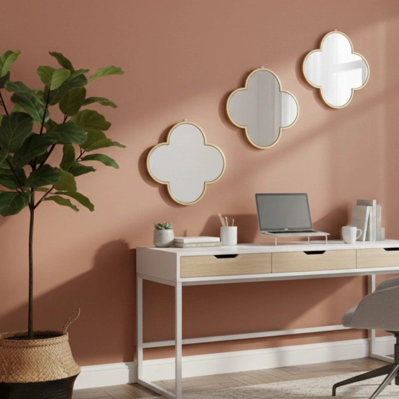 SET 3 ESPEJO DECORATIVO PARED ELEGANCIA CLASICA ADORNO JHN - 2
