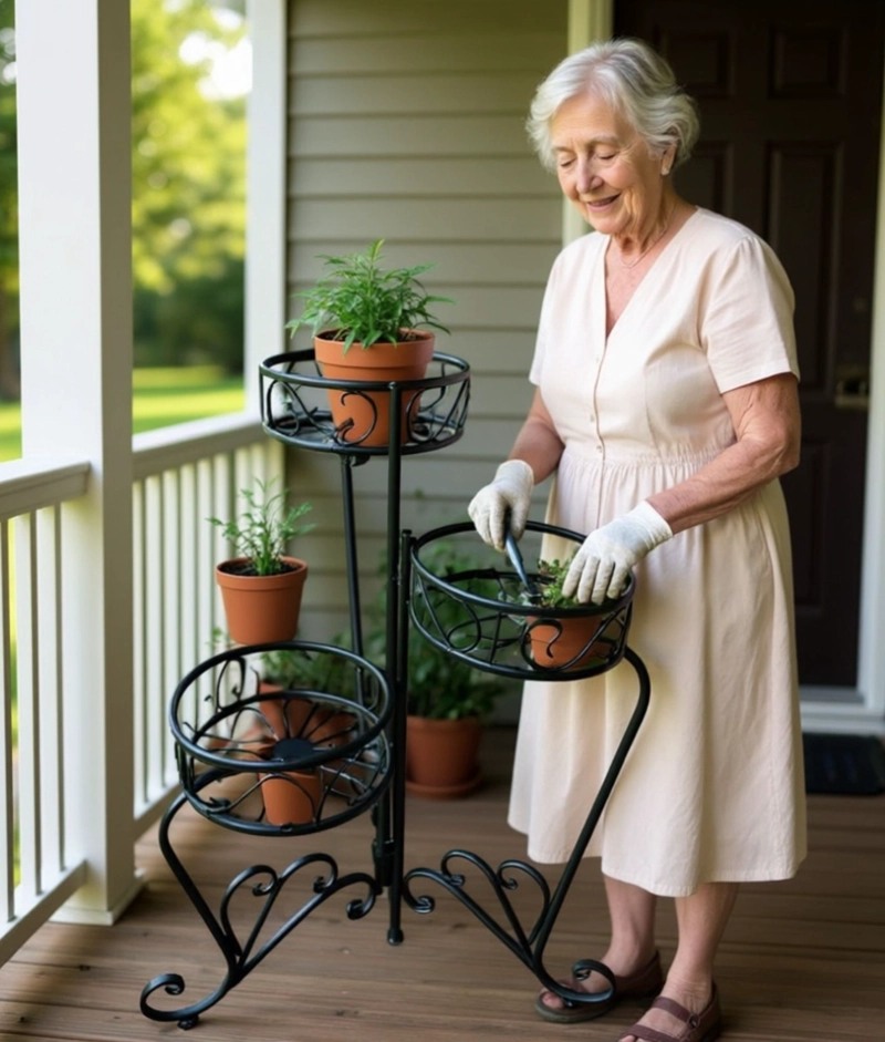 PORTA MACETA DECORATIVO SOPORTE PLANTAS 3 NIVELES JHN - 5