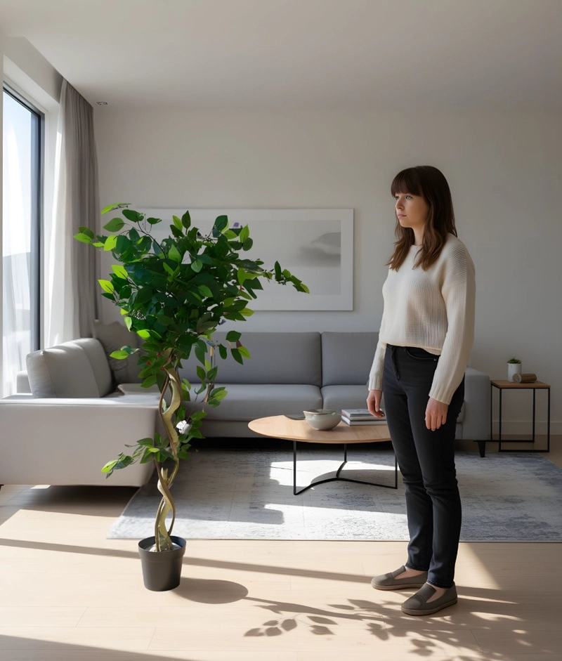 PLANTA ARTIFICIAL DECORATIVA DISEÑO REALISTA ELEGANTE JHN - 4