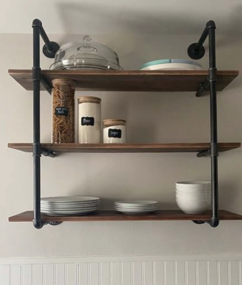 ESTANTERIA PARED VINTAGE ESTILO RUSTICO ALMACENAMIENTO JHN - 5