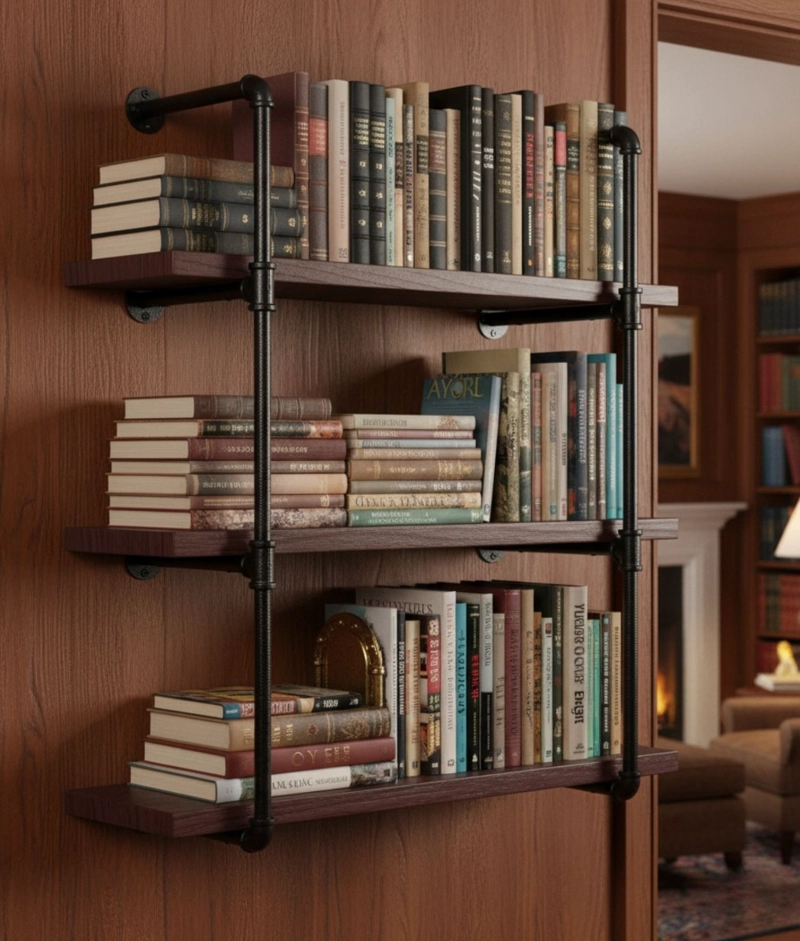 ESTANTERIA PARED VINTAGE ESTILO RUSTICO ALMACENAMIENTO JHN - 8