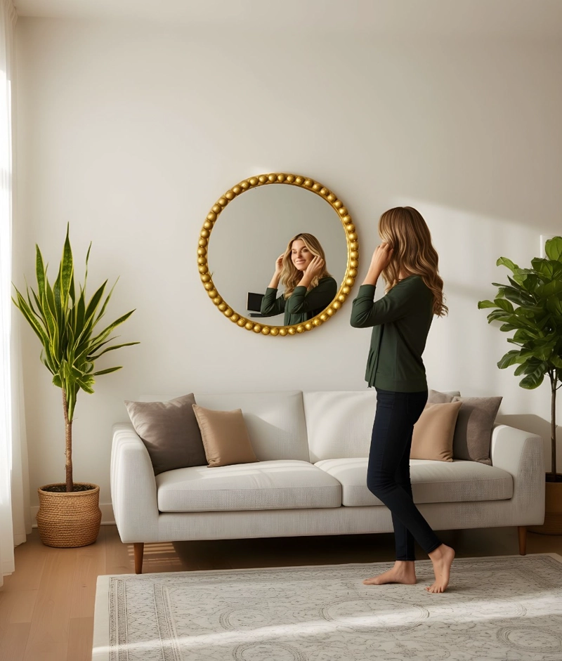 ESPEJO DECORATIVO PARED DISEÑO BURBUJAS MODERNO JHN - 4