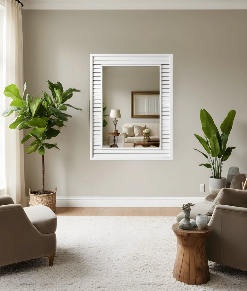 ESPEJO DECORATIVO PARED DISEÑO TEXTURIZADO RUSTICO JHN - 2