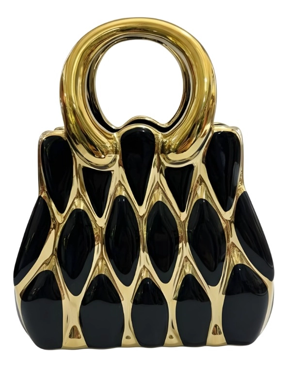 FIGURA DECORATIVO ADORNO MESA DISEÑO MODA BOLSO ARTE JHN - 1