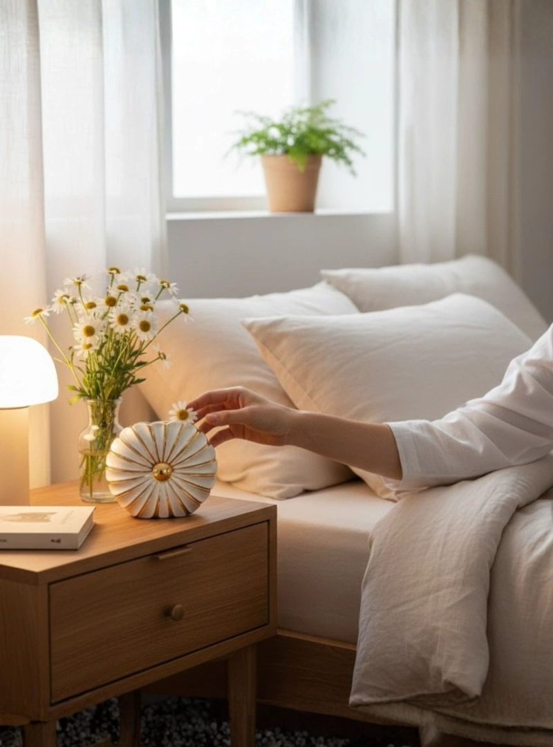 FLORERO DECORATIVO ELEGANTE DETALLE ORNAMENTAL CONTRASTE JHN - 5