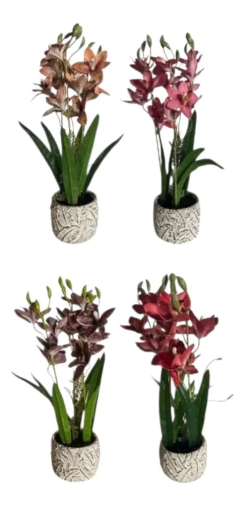 PLANTA DECORATIVA ARTIFICIAL ORQUIDEAS EXOTICAS RELIEVE JHN - 3