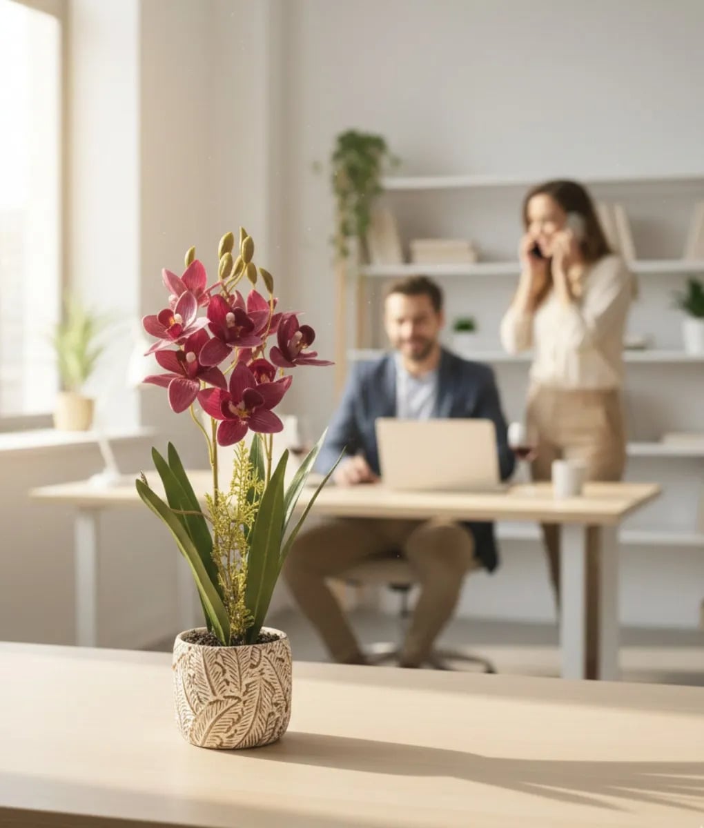 PLANTA DECORATIVA ARTIFICIAL ORQUIDEAS EXOTICAS RELIEVE JHN - 5