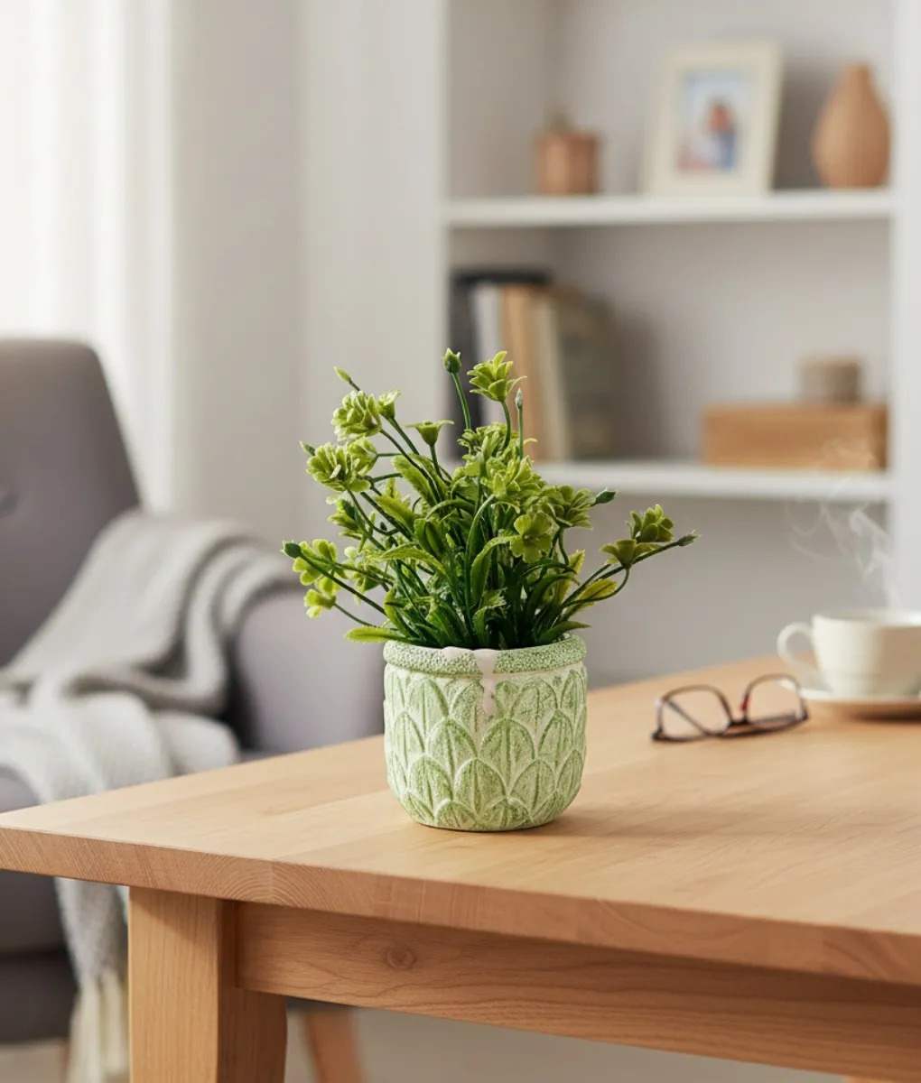 SET 2 PLANTA DECORATIVA ARTIFICIAL ADORNO BOTANICO JHN - 2