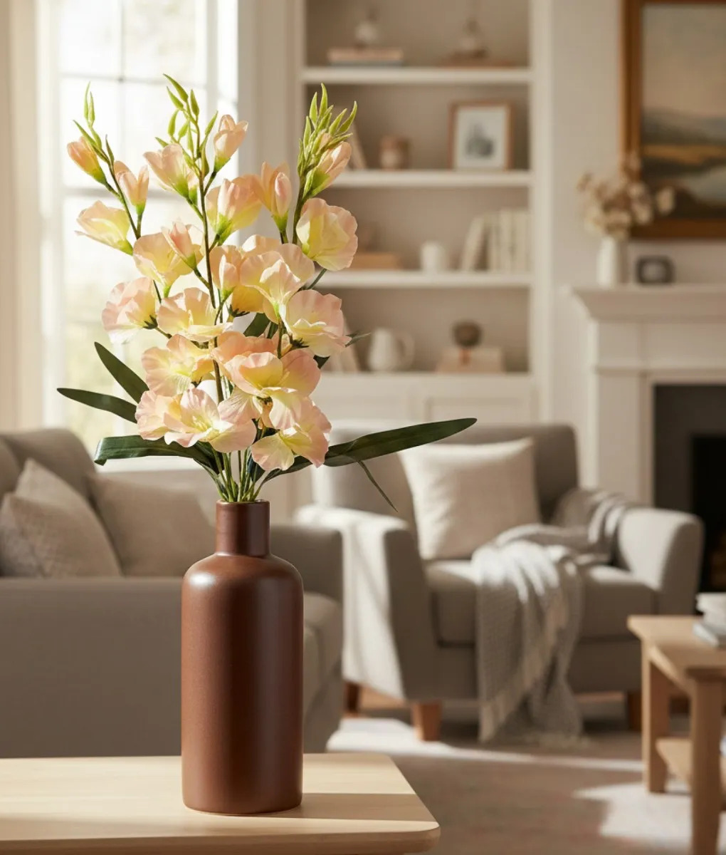 SET 2 RAMO FLORAL ARTIFICIAL ADORNO DECORATIVO ESPIGAS JHN - 10