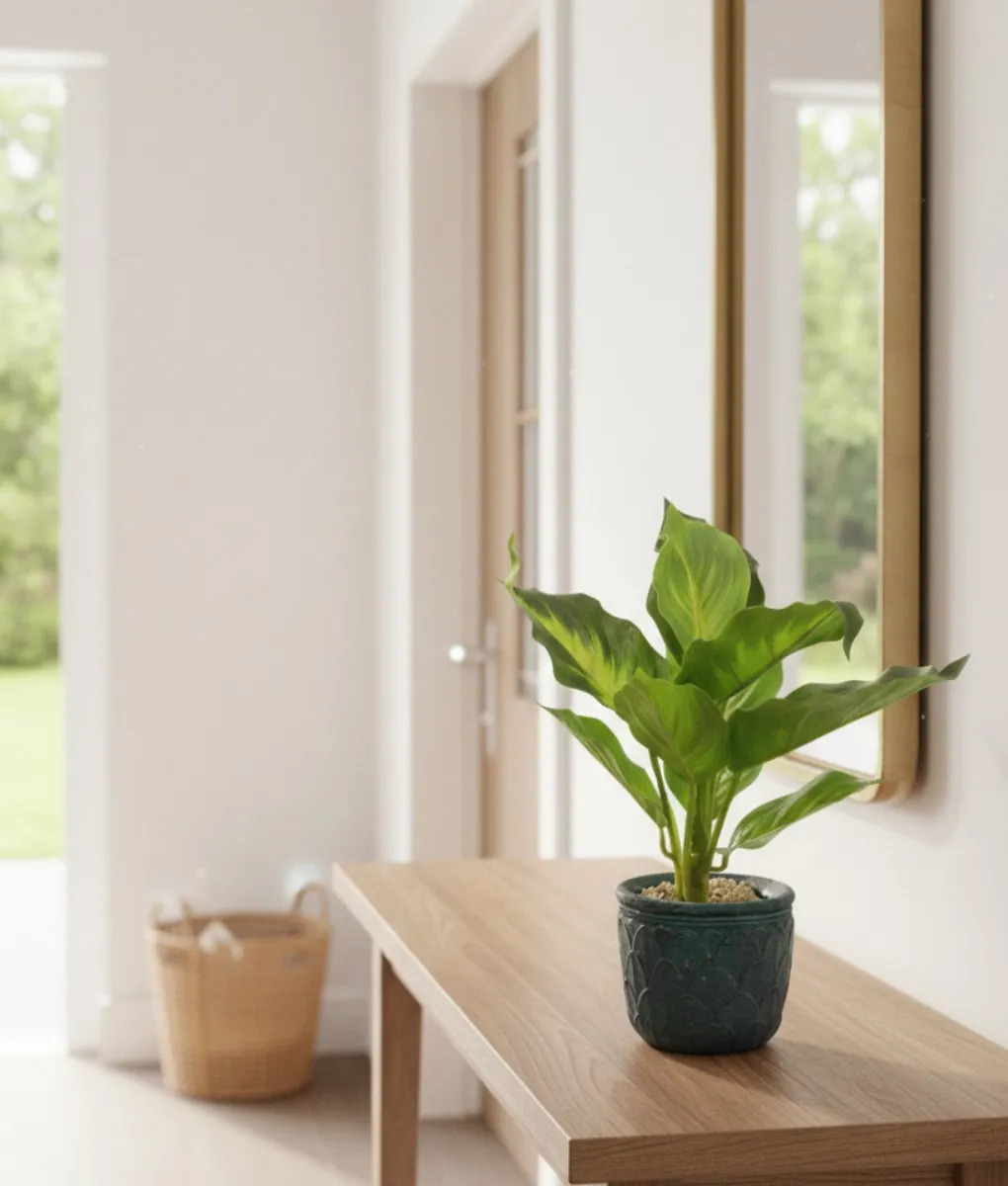 PLANTA DECORATIVA ARTIFICIAL FOLLAJE ESPLE NDIDO ELEGANTE JHN - 5
