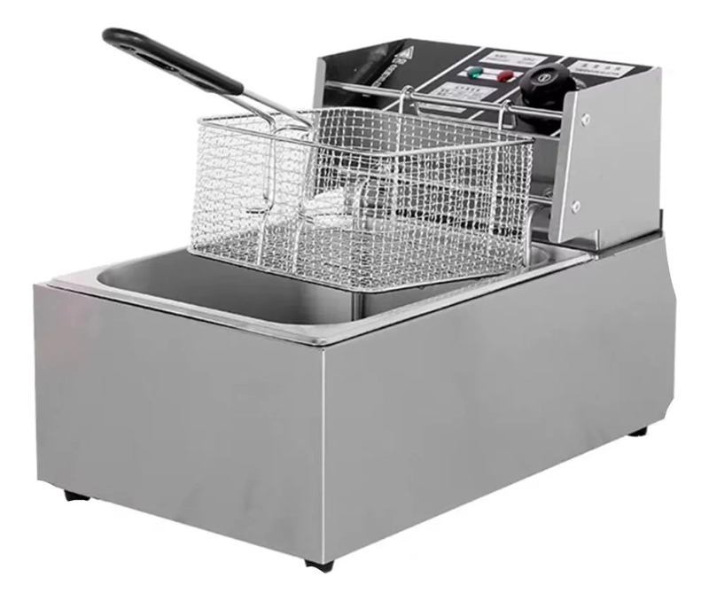 FREIDORA DE ACEITE ACERO INOX 6.5L COCINA RESTAURANTE LAU - 3