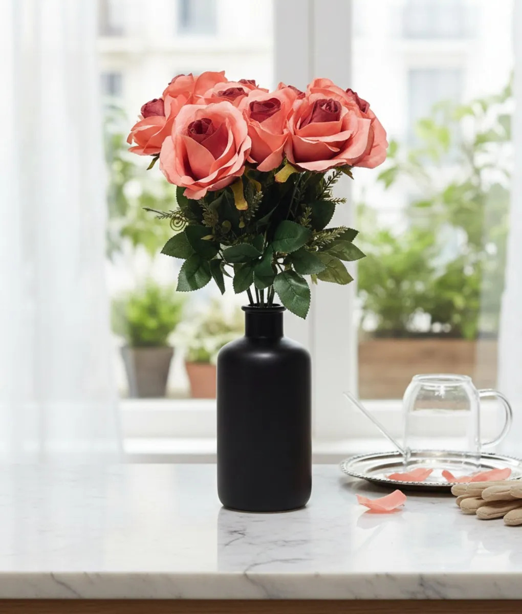 RAMO FLORAL DECORATIVO ARTIFICIAL ROSAS APERTURA JHN - 2