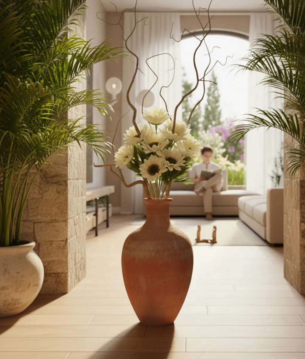 SET 2 FLORES ARTIFICIALES RAMO DECORATIVO MARGARITA JHN - 5