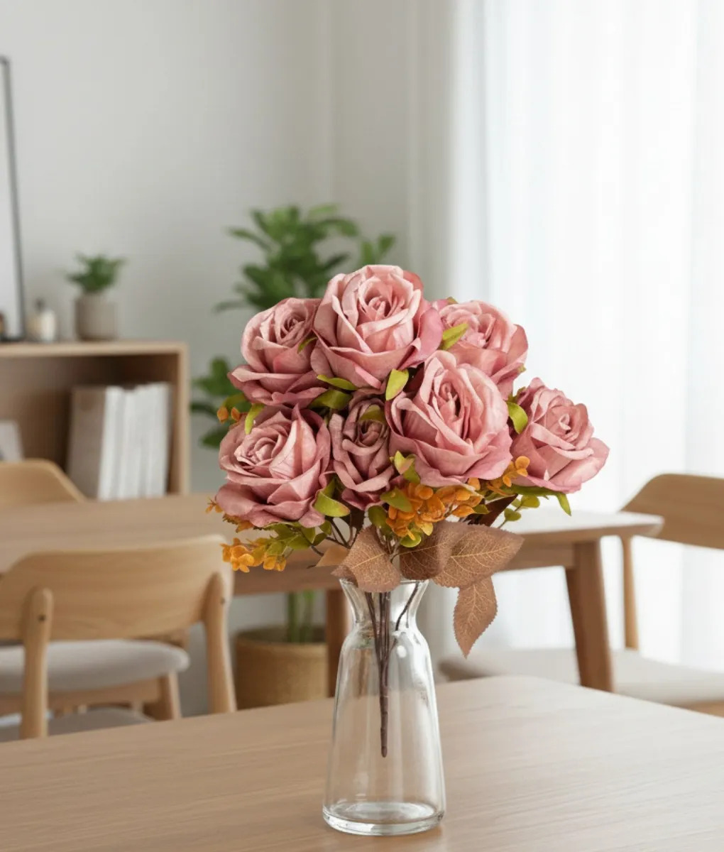 FLOR ARTIFICIAL RAMO DECORATIVO BELLEZA DISEÑO REALISTA JHN - 8