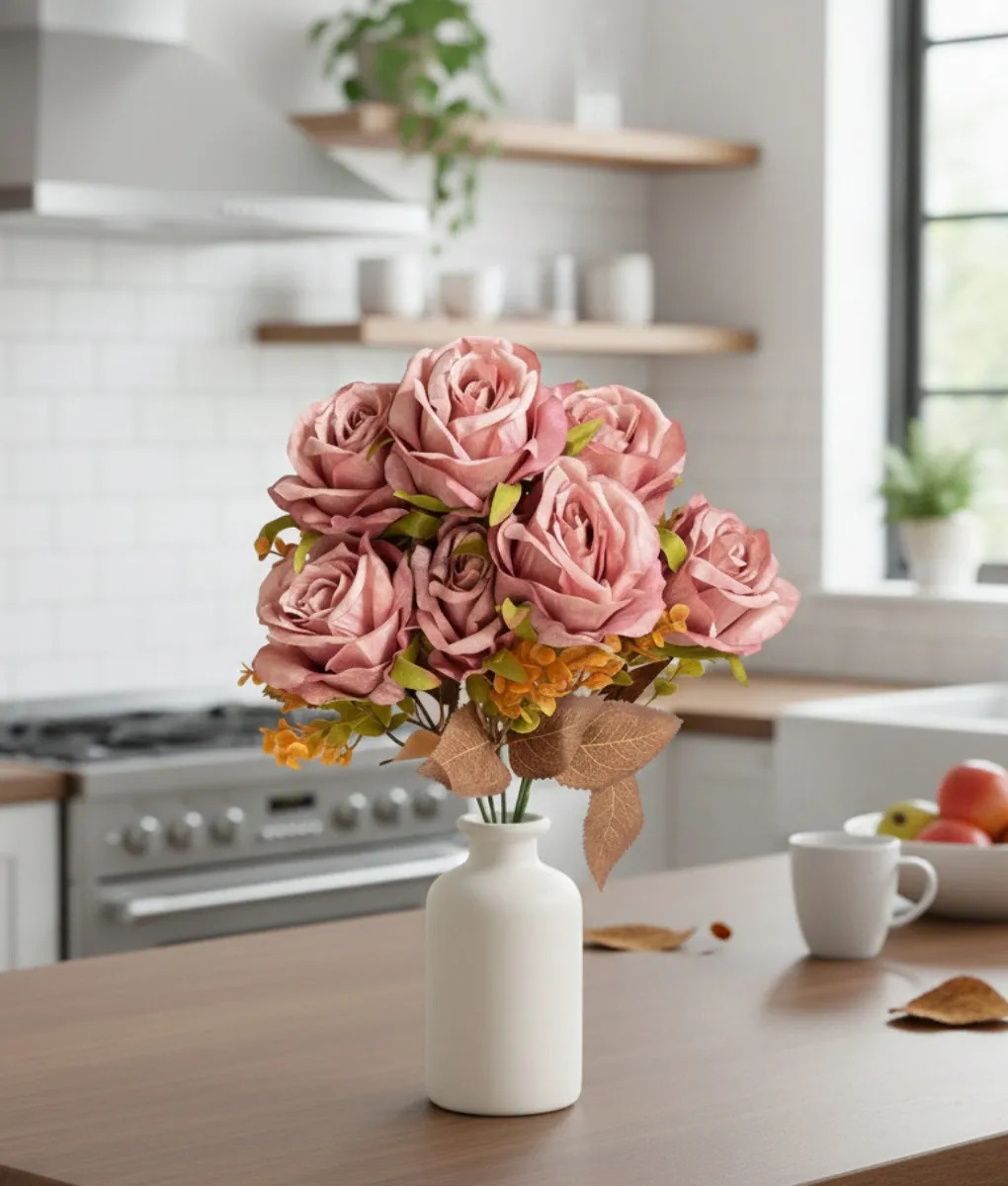 FLOR ARTIFICIAL RAMO DECORATIVO BELLEZA DISEÑO REALISTA JHN - 9
