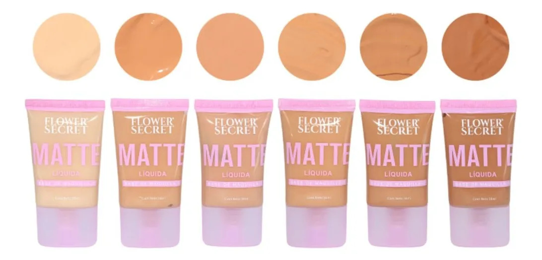 PACK 24 BASES DE MAQUILLAJE MATTE 36ML ROSTRO MUJER LAU - 4