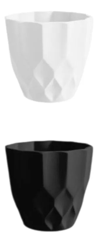 SET 5 MACETERO DECORATIVO TEXTURA DIAMANTE ESTILO 3D JHN - 3