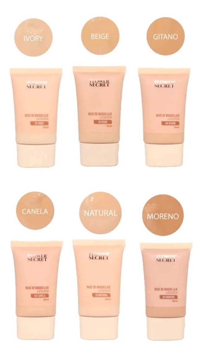 SET 3 BASES DE MAQUILLAJE LIQUIDO TEXTURA LIGERA LAU - 3