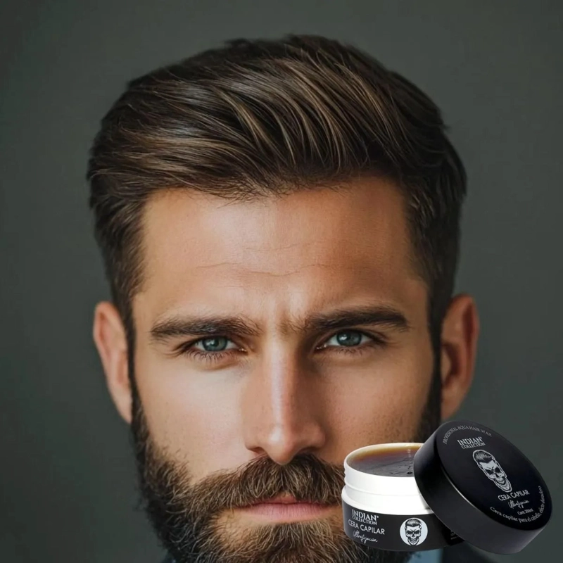 SET 2 FIJADOR CAPILAR CERA NEGRO EFECTO DURADERO HOMBRES LAU - 1