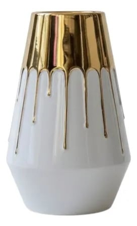 FLORERO DECORATIVO JARRON EFECTO GOTEO ESTILO MODERNO JHN - 1
