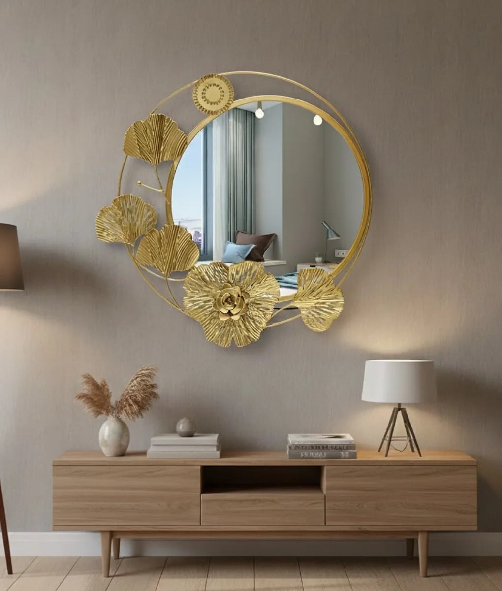 ESPEJO DECORATIVO PARED DISEÑO INSPIRACION BOTANICA JHN - 8