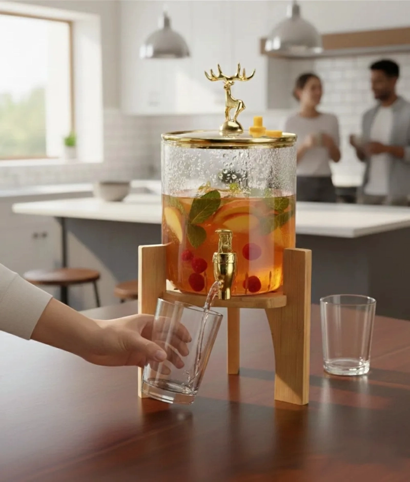 DISPENSADOR BEBIDAS GRIFO DECORATIVO SOPORTE ELEVADO JHN - 6