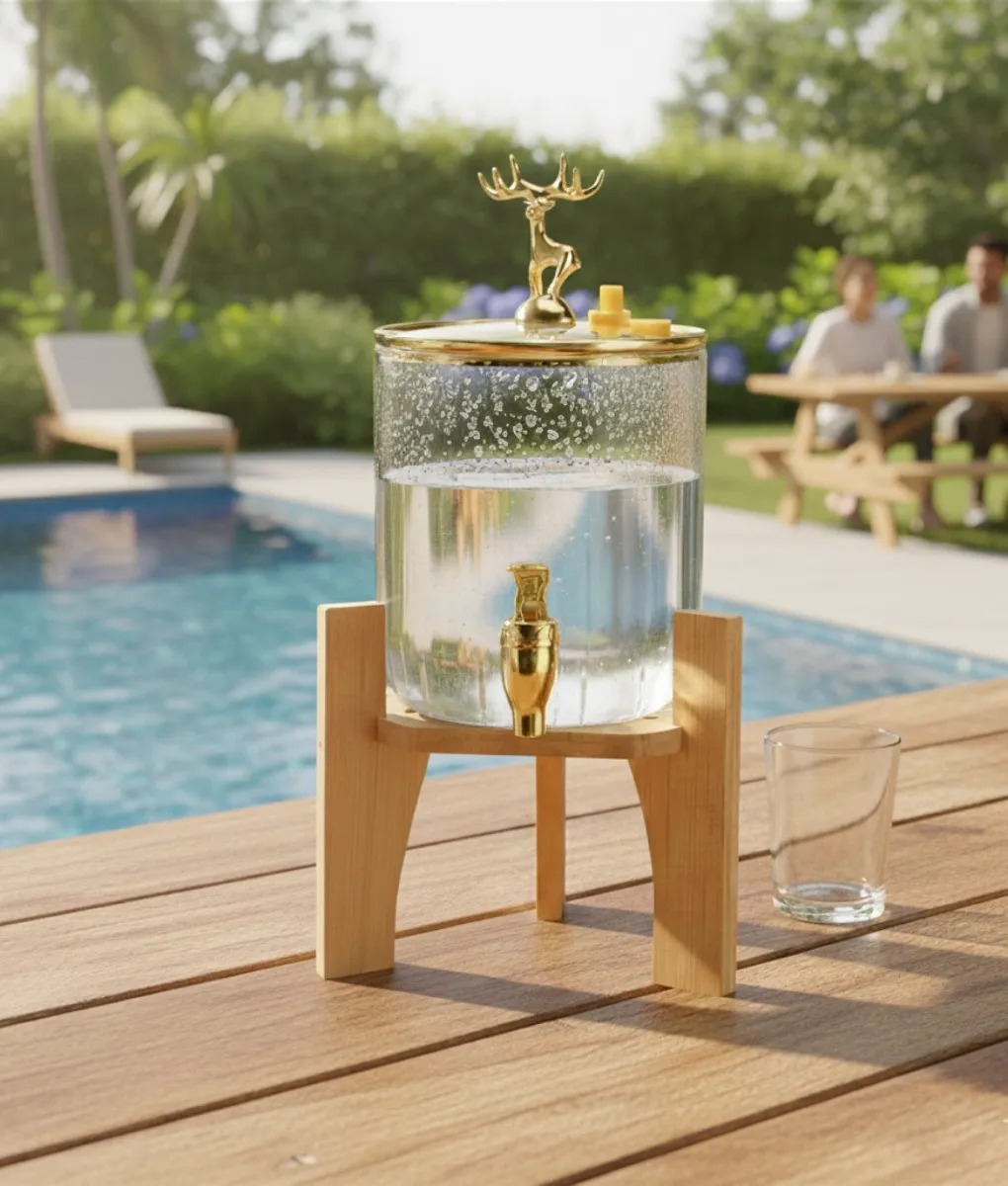 DISPENSADOR BEBIDAS GRIFO DECORATIVO SOPORTE ELEVADO JHN - 7