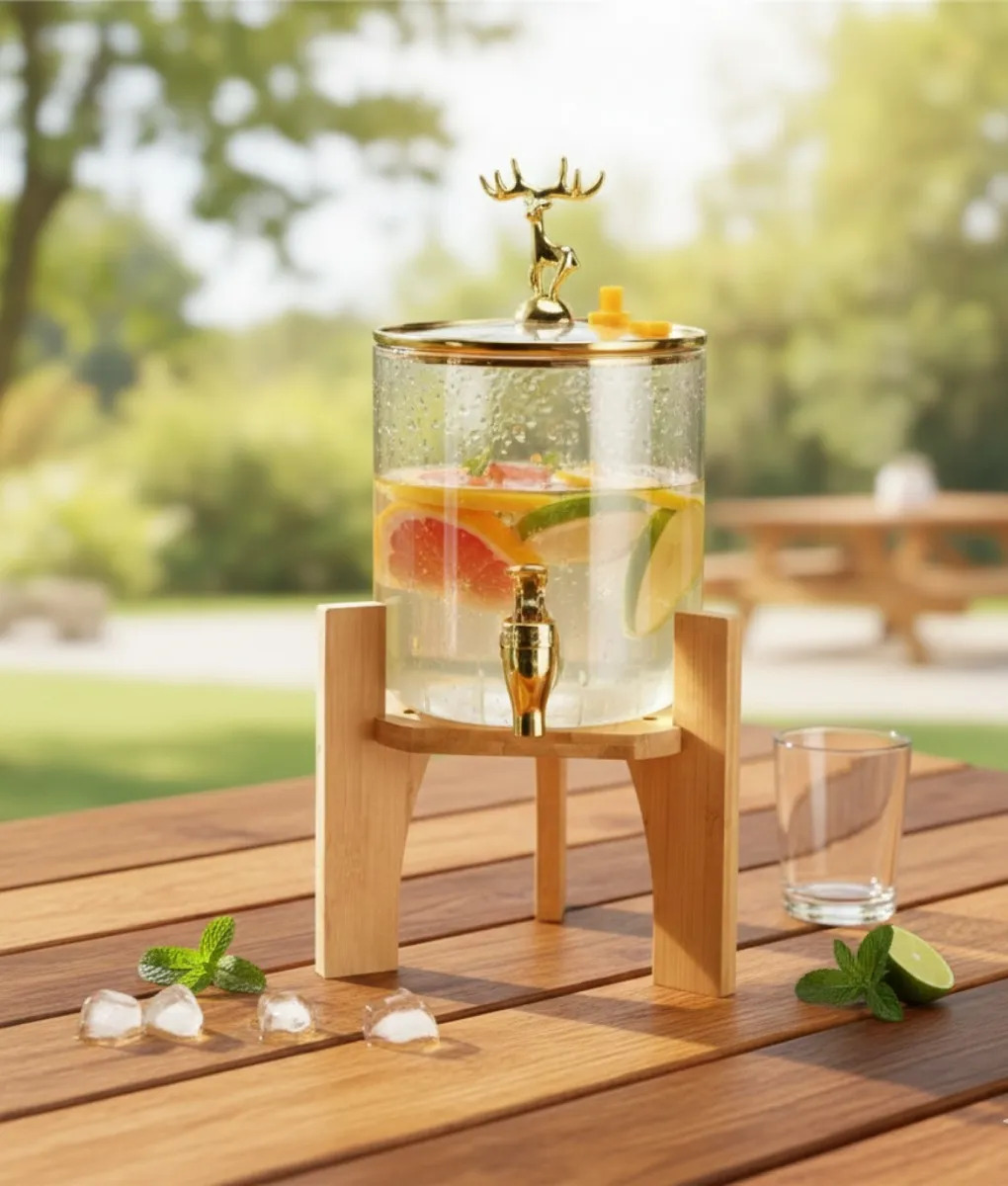 DISPENSADOR BEBIDAS GRIFO DECORATIVO SOPORTE ELEVADO JHN - 10