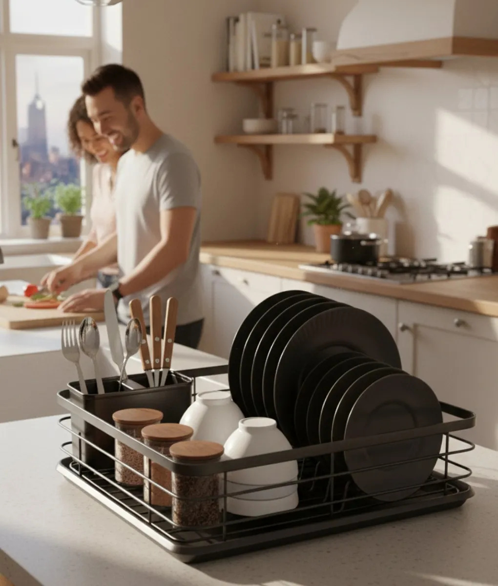 SECAPLATOS ESCURRIDOR LOZA COMPACTO DISEÑO MINIMALISTA JHN - 5