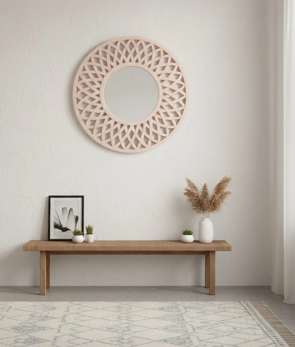 ESPEJO PARED DECORATIVO PATRON CALADO CONTEMPORANEO JHN - 10