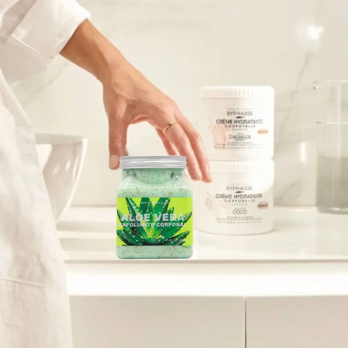 SET 2 EXFOLIANTES CORPORALES DE ALOE VERA PIEL SUAVE LAU - 8
