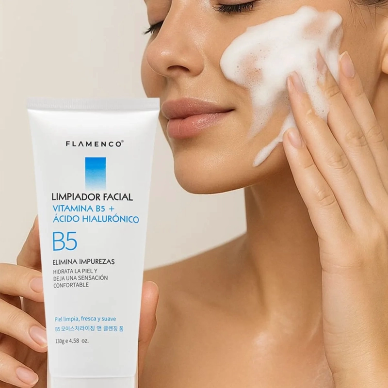 SET 2 LIMPIADOR FACIAL VITAMINA B5 CON ACIDO HIALURONICO LAU - 4