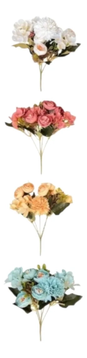 SET 4 RAMO FLORES ARTIFICIALES BELLEZA ENCANTO HOGAR JHN - 3