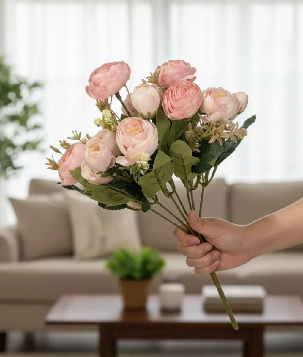 SET 2 RAMO DECORATIVO FLORES ARTIFICIALES ADORNO FLORAL JHN - 7