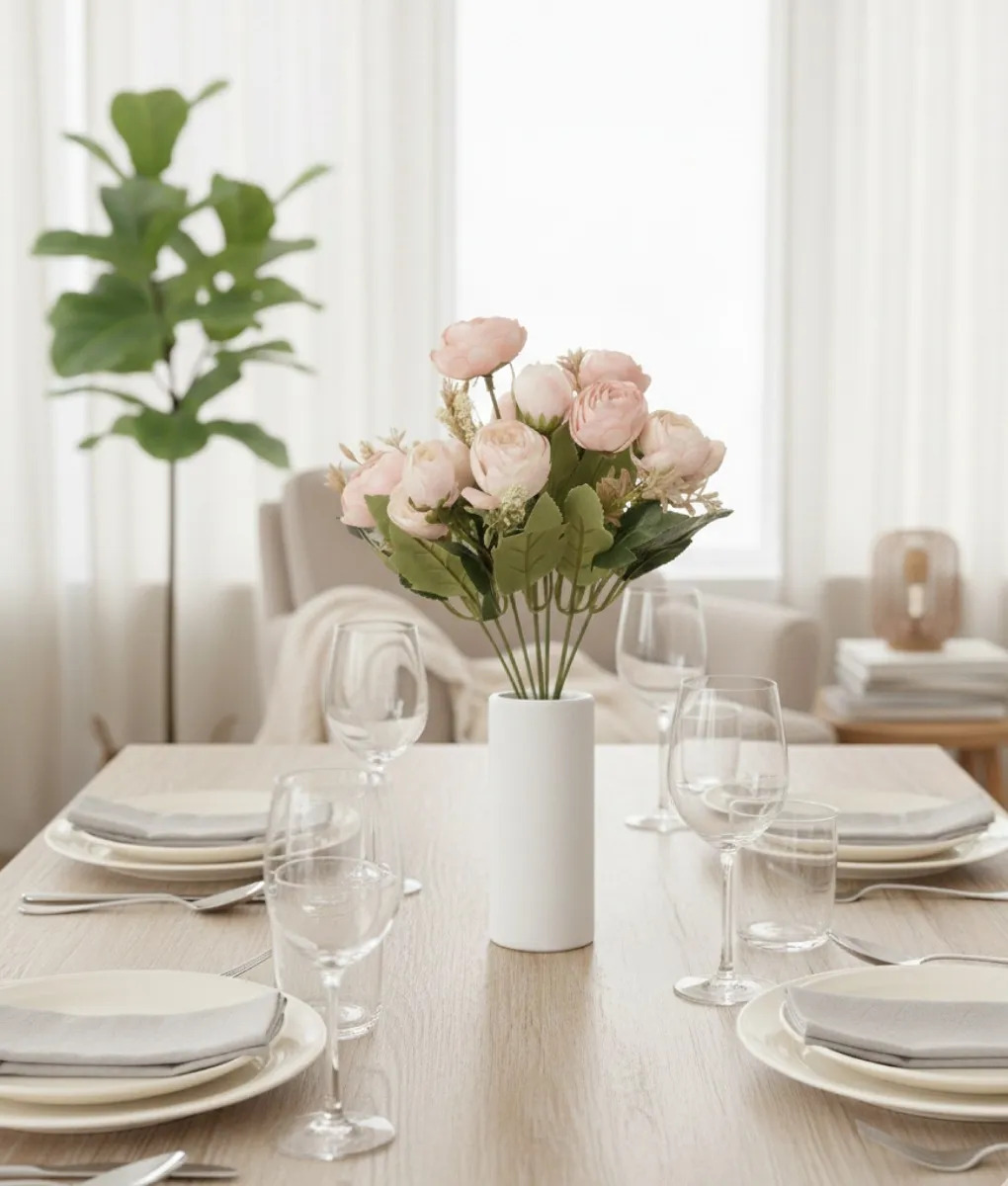 SET 2 RAMO DECORATIVO FLORES ARTIFICIALES ADORNO FLORAL JHN - 10