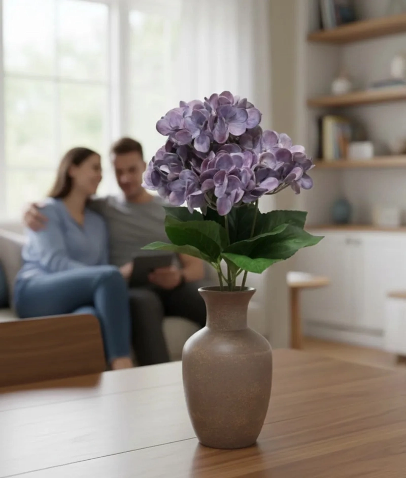 RAMO DECORATIVO ARTIFICIAL HORTENSIAS ADORNO FLORAL JHN - 4