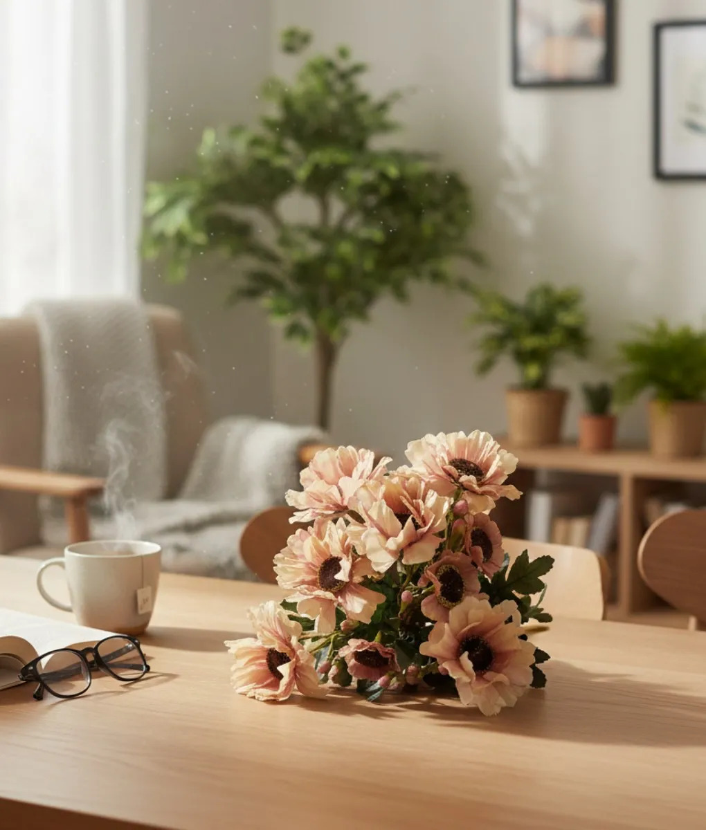 SET 2 RAMO DECORATIVO FLORES ARTIFICIALES BELLEZA ADORNO JHN - 9