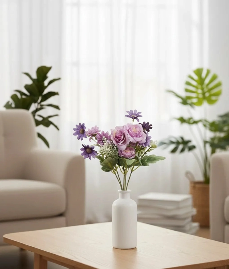 SET 4 RAMO FLORES ARTIFICIALES BELLEZA ADORNO DECORACION JHN - 2