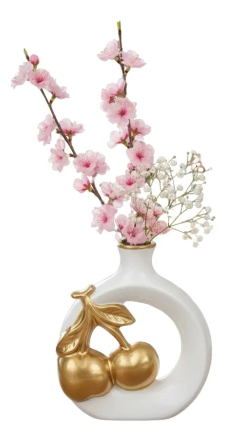 FLORERO DECORATIVO JARRON ADORNO DISEÑO MOTIVO ORGANICO JHN - 3