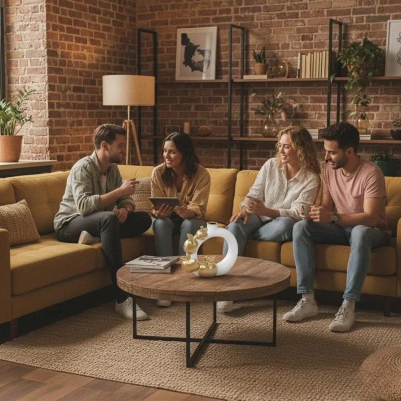FLORERO DECORATIVO JARRON DISEÑO CIRCULAR ADORNO ESTILO JHN - 4