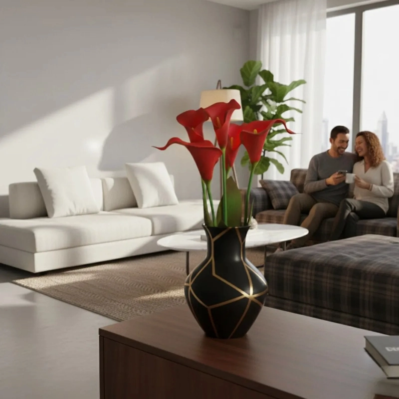 ARREGLO FLORAL ADORNO ARTIFICIAL CALAS DECORATIVAS HOGAR JHN - 6