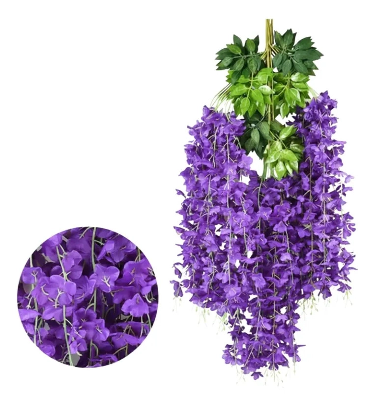 FLOR ARTIFICIAL DECORATIVA CASCADA FLORES COLGANTES JHN - 3