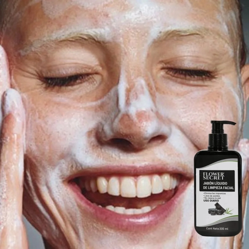 JABON LIQUIDO DE LIMPIEZA FACIAL CON CARBON ACTIVADO LAU - 2