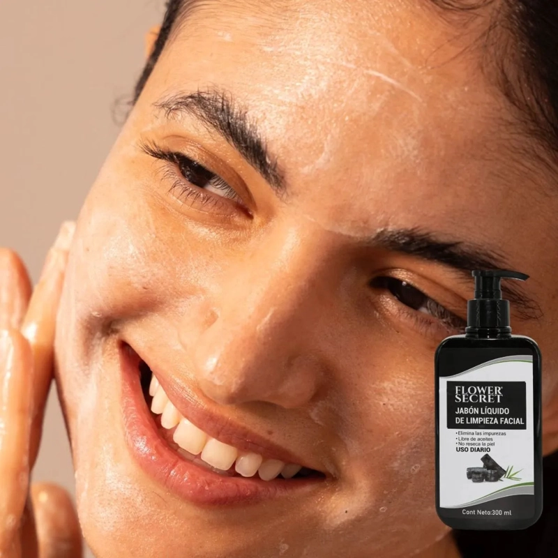 JABON LIQUIDO DE LIMPIEZA FACIAL CON CARBON ACTIVADO LAU - 5