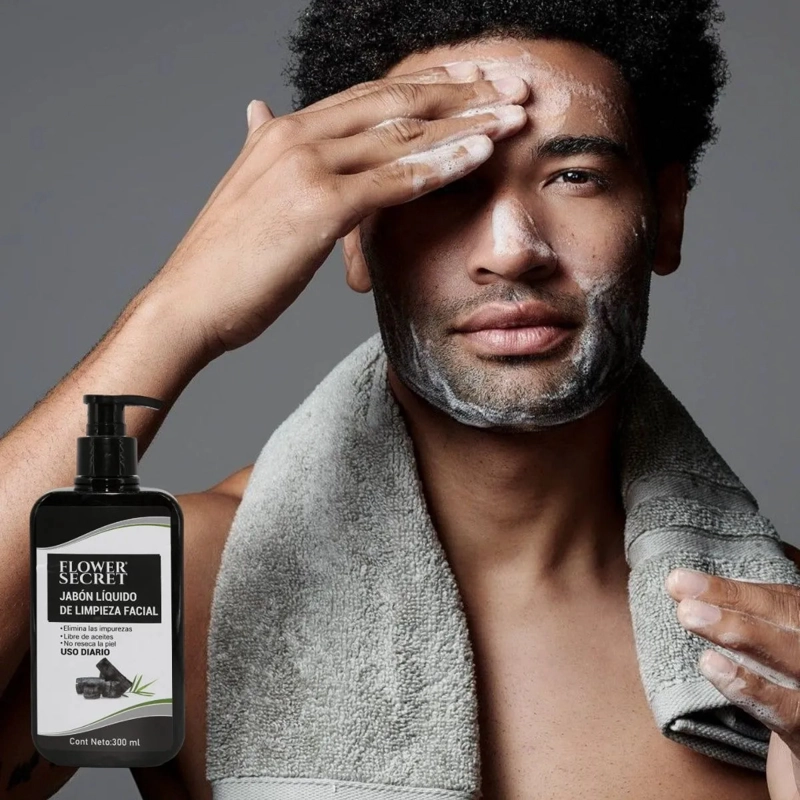 JABON LIQUIDO DE LIMPIEZA FACIAL CON CARBON ACTIVADO LAU - 7